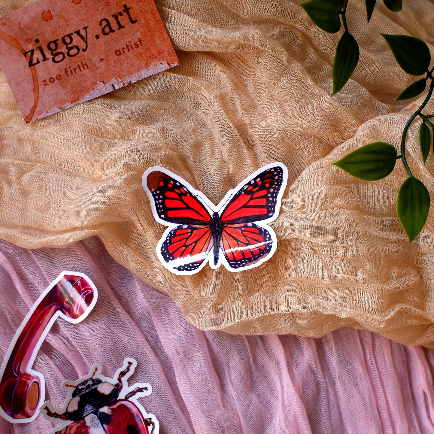 "Notice" Butterfly Sticker