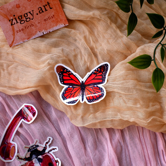 "Notice" Butterfly Sticker
